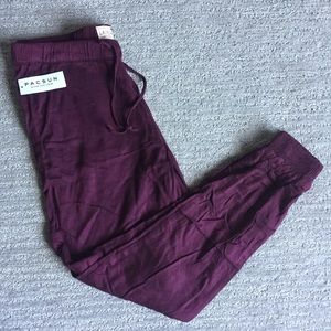 LA Hearts/Pac Sun Burgundy Drawstring Joggers